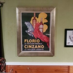 Red and Yellow Art Deco Poster with Flair